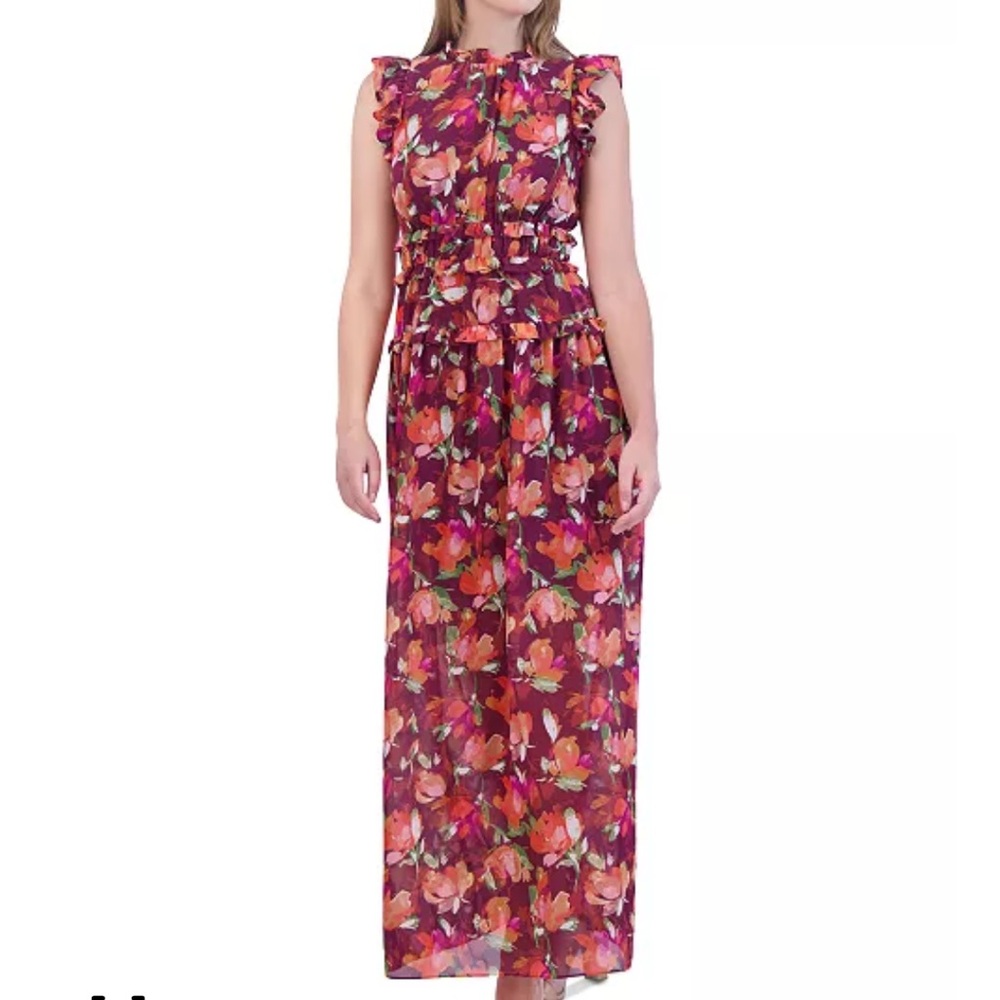 Vince Camuto Floral Sleeveless Maxi Dress